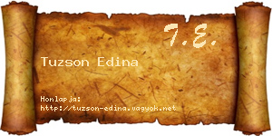 Tuzson Edina névjegykártya